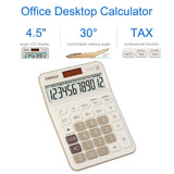 1 x RAW Customer Returns OSALO Calculator Desktop Calculator Large Display Large Buttons 12-Digit Office Calculator Writing with Value Added Tax Function OS-130T  - RRP €19.48