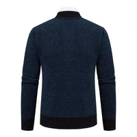 1 x Brand New Shuanghao Men s Knitted Jackets Cardigan Sweatshirt Sweater Jumper High Collar Stylish Norwegian Winter Warm Outdoor Thick Fleece Inside Knitted Leisure Pullover for Men Blue XL - RRP €34.98