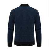 1 x Brand New Shuanghao Men s Knitted Jackets Cardigan Sweatshirt Sweater Jumper High Collar Stylish Norwegian Winter Warm Outdoor Thick Fleece Inside Knitted Leisure Pullover for Men Blue XL - RRP €34.98