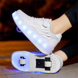 1 x RAW Customer Returns Boy Girl Shoes Children s Shoes with Wheels LED Luminous Shoes Outdoor Sports Shoes Flashing Shoes Skateboard Shoes Sneakers Gift for Birthday, Party, Christmas - RRP €53.44