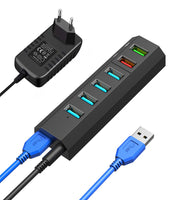 3 x RAW Customer Returns USB Hub, Vansuny USB 3.0 Hub External Power, 6 in 1 USB Hub, Ladron USB 3.0 High Speed 5Gbps - RRP €59.97