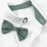 1 x RAW Customer Returns AGQT Baby Suit Boys Clothing Sets Shirt with Bow Tie Suspender Shorts Romper for Wedding Festive Baptism Green Size 0-3 Months - RRP €32.26