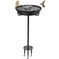 1 x RAW Customer Returns VeyFolzin.st Bird bath bird bath food bowl watering place standing, bird bath garden for wild birds watering place for birds, bird bath large frost-proof winterproof bird bath iron  - RRP €27.99