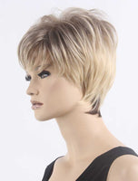 1 x RAW Customer Returns Tsnomore More Stylish Shaggy Blonde Short Straight Capless Synthetic Wig - RRP €21.99