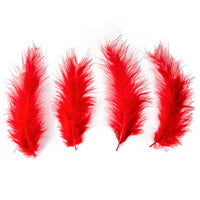 1 x RAW Customer Returns 200pcs Fluffy Marabou Feathers for Dream Catcher 4-6 inch Red Feathers for Crafts Dream Catcher Fringe Border Colored Feathers Accessories Pack - RRP €12.26