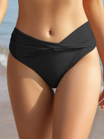 1 x RAW Customer Returns SHEKINI Women s Bikini Bottoms Retro Ruched Tummy Control Classic Black Swimming Trunks Beach Pants Large Sizes for Women Medium, Black  - RRP €30.65