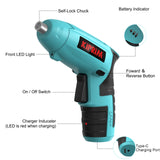 2 x RAW Customer Returns Mini cordless screwdriver, Kiprim ES3 cordless screwdriver, 3.6V, 1.3Ah Li-Ion battery with battery indicator, 2-direction of rotation, LED light, USB charging cable - RRP €25.98