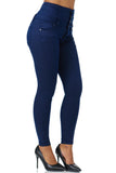 1 x RAW Customer Returns Elara Damen Jeans High Waist Push Up Skinny Fit Chunkyrayan 1166-7 Navy-46 3XL  - RRP €28.96