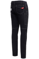 1 x RAW Customer Returns Worker Stretch Work Trousers - Elastic Men Women Unisex Work Trousers with Multifunctional Pockets - Stretch Work Trousers Cotton - Black 2XL - RRP €48.99