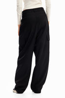 1 x Brand New Desigual Pant Mineral-Lacroix Casual Pants, Black, M Women - RRP €82.99