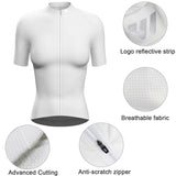 1 x RAW Customer Returns Lo.gas cycling jersey women short sleeve, cycling jersey road bike jersey breathable women bicycle shirt summer bicycle jacket cycling top with 3 pockets S beige - RRP €36.29