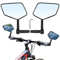 1 x Brand New 1 Pair Bike Mirror 360 Adjustable Wide Angle Swivel HD Adjustable Bike and Motorcycle Mirrors - RRP €34.8