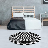 1 x Brand New Tianbi 3D Round Carpet 3D Optical Illusion Non-slip Floor Mat for Bedroom Living Room Dining Room Study Kitchen Rug - RRP €59.29