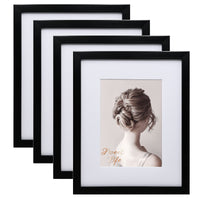 1 x RAW Customer Returns Egofine 20x25cm picture frames black set of 4, robust wood composite photo frames with real glass for pictures 13x18cm with mat - horizontal or vertical for wall hangings or table decoration - RRP €27.99