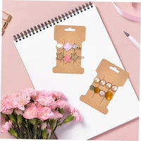 1 x Brand New minkissy 200pcs Hairpin Card Hair Bow Holder Cards Hair Clip Display Cards Earrings Backs for Studs Necklaces Holder Necklace Holder Stand Hair Clip Display Holder Paper Bow Tie Card Cover - RRP €18.0