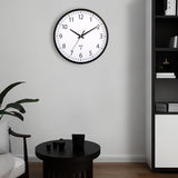 1 x RAW Customer Returns HZDHCLH Radio Controlled Clock 30 cm Large Dial Wall Clock Silent, Suitable for School, Home, Wall Decoration Black Second Hand - Black Frame  - RRP €33.99