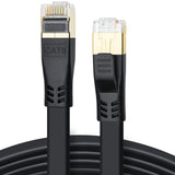 1 x RAW Customer Returns DDMALL CAT8 Ethernet Cable, 6 Meters, High Speed, 40Gbps, 200 Mhz, Durable, Shielded, for Gigabit Internet LAN Network, with RJ45 Connector, for Video Games, Routers, Modems, Computers 6m, Black  - RRP €14.11