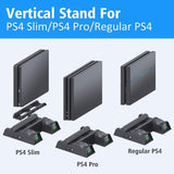 1 x RAW Customer Returns OIVO PS4 Stand, PS4 Fan, PS4 Cooler with PS4 Controller Charging Station for Playstation 4 PS4 Pro Slim, PS4 Holder with PS4 Charging Station, PS4 Stand PS4 Fan Cooler with 12 Games Storage - RRP €32.26