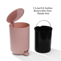 1 x RAW Customer Returns AJEUNGAIN Modern Bathroom Set Pink, Decorative Bathroom Equipment Sets Organizer, Bathroom Set Trash can, toilet brush, soap dispenser and toothbrush cup tray pink  - RRP €58.48