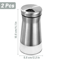 1 x RAW Customer Returns pieces mini salt shaker, salt and pepper shaker set made of stainless steel, salt shaker with lid, adjustable holes for pepper, salt, sugar, spices and other seasonings - RRP €12.99