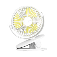 1 x RAW Customer Returns JISULIFE Mini USB Fan, Clip Battery Table Fan Very Quiet Small with 4000mAh Battery, 4 Speed Levels, Max 14 Hours for Bed, Desk, Crib, Stroller, Car Seat - White - RRP €30.99