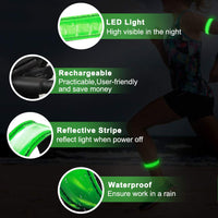 22 x Brand New AivaToba Reflective Tapes for Running, Jogging, Cycling and Dog Walking, 6 Pieces, Rechargeable Green - RRP €660.0