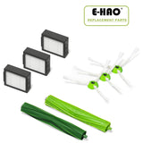 3 x RAW Customer Returns E-HAO Replacement Accessory Parts for iRobot Roomba i1 i2 i3 i4 i5 i6 i7 i8 j6 j7 j8 e5 e6 e7 Vacuum Cleaner, Includes 1 set of rubber brushes, 3 filters and 3 side brushes - RRP €68.97