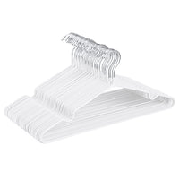 1 x RAW Customer Returns HOUSE DAY 40pcs Metal Clothes Hangers Shirt Hangers Wire Hangers 42cm Strong Non-Slip Space Saving Rubberized Heavy Duty White  - RRP €28.99