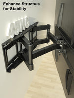 1 x RAW Customer Returns USX-MOUNT TV wall mount swiveling and tilting for 32-70 inch LED, OLED, Plasma TV, universal TV wall mount with ultra-strong double arm, TV mount max VESA 400x400mm up to 45kg - RRP €49.99