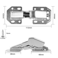 1 x RAW Customer Returns EFUTURETIME 8 x Kitchen Furniture Hinges 90 Hinge 113 43 mm 5 Inch with 80 Screws Hydraulically Damping Door Hinges for Cupboard - RRP €19.15