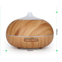 1 x RAW Customer Returns WD CD Aroma Diffuser 300ML Waterless Essential Oil Diffuser Auto Off 7 Colorful Lights 3 Timer Settings Silent - Light Wood Grain - RRP €24.18