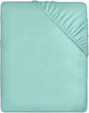 1 x RAW Customer Returns Utopia Bedding Fitted Sheet 135x190 - SPA Blue - Deep Pocket - Brushed Polyester Microfiber Bed 135  - RRP €13.5