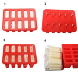 1 x RAW Customer Returns Miaowoof Homemade Popsicle Molds, Silicone Popsicle Maker for Frozen Ice Cream, BPA Free, with 50 Popsicle Sticks, 50 Ice Bags, Funnel and Popsicle Recipes, 10 Cavities - RRP €15.12