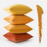 1 x RAW Customer Returns MIULEE Set of 4 Velvet Cushion Covers 50 x 50 cm Orange Series Decorative Cushion Cover Sofa Cushion Throw Pillow Wrapped Edge Cushion Covers Decorative Pillow Cover for Sofa Living Room Bedroom - RRP €20.56