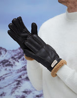 1 x RAW Customer Returns YISEVEN Men s Winter Shearling Sheepskin Leather Gloves Warm Fur Cuff Thick Wool Lined and Rugged Heated for Winter Cold Weather Dress Driving Work Xmas Gifts, Oak Brown Brown S M - RRP €34.3