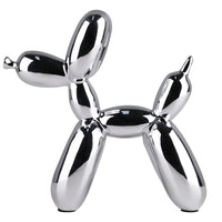 7 x Brand New Minimalist Art Gilded Balloon Dog Sculpture Gold and Silver Resin Balloon Dog Statue Mini Balloon Dog Animal Decoration Desktop Living Room Bookshelf Decorative Ornament Silver-10cm  - RRP €113.26