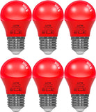 4 x Brand New LUTW Red Colorful Light Bulbs E27, 5W LED Colored Light Bulb Replaces 40W Incandescent Bulb, G45 Globe Colored Bulb Lamp for Wedding Halloween Christmas Party Bar, Pack of 6 - RRP €81.6