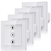 1 x RAW Customer Returns ALLEVOI WiFi roller shutter switch, smart roller shutter timer with switchable LEDs, compatible with Amazon Alexa Google Assistant, neutral conductor required, 80x80 mm - RRP €70.07