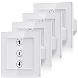 1 x RAW Customer Returns ALLEVOI WiFi roller shutter switch, smart roller shutter timer with switchable LEDs, compatible with Amazon Alexa Google Assistant, neutral conductor required, 80x80 mm - RRP €70.07