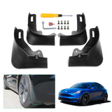 1 x RAW Customer Returns GAFAT Tesla Model Y 2021-2023 2024 Mudflaps, Model Y Mudguards, Car Mudflaps, Plastic Mudguard, Front Rear Wheel Mudflaps with Screws, Tesla Model Y Accessories 4 Pieces  - RRP €33.5