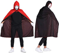 1 x Brand New Black Halloween Cape, Halloween Vampire Cape, Vampire Hood Cloak Reversible Cloak Black Red Halloween,S - RRP €20.4