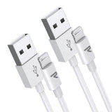 1 x RAW Customer Returns RAMPOW iPhone Cable 2 m 2 m Pack iPhone Charger MFi C89 Certified Lightning Cable Fast Charging Cable Compatible with iPhone 14 14 Pro 13 13 Pro 12 11 X XS XR 8 7 6, iPad, Airpods, White - RRP €26.4