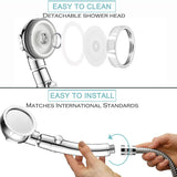 3 x RAW Customer Returns Shower head with hose 2 m - water-saving shower head rain shower - shower head high pressure pressure increasing with water stop function - 3 jet types hand shower chrome shower shower head large - for bathing spa - RRP €53.97