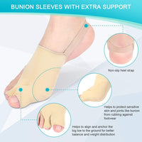 1 x Brand New ANKROYU 1 Pair of Improved Hallux Valgus Toe Separators, Hallux Valgus Bandage Socks Bunion Sleeve with Built-in Gel Pad and Toe Separators for Pain Relief, Hallux Valgus Correction Bandage - RRP €10.67