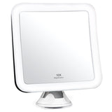 1 x RAW Customer Returns Fancii Cosmetic Mirror LED Illuminated with 10x Magnification and Strong Suction Cup - Daylight LED Travel Magnifying Mirror Makeup Mirror with Lighting, Mira 10x  - RRP €24.82