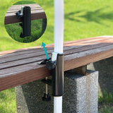 1 x Brand New BACION 1 piece parasol holder balcony railing clamp, patio parasol clamp, umbrella stand made of metal, fixed clip holder, table clamp for balcony, patio or table. - RRP €27.6