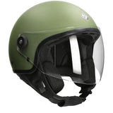 1 x RAW Customer Returns TUCANO URBANO DEMI-JET HELMET EL JETTIN GREEN AIRBORNE MATT S - RRP €59.9