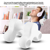 1 x Brand New Neck Massager Pillow for Office Car and Home Headrest U-Shaped Comfort Cervical Traction Shoulder Back Relaxing Massage Stress and Tension Relief White  - RRP €20.4