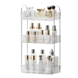 1 x RAW Customer Returns Make up Organizer, Cosmetic Organizer, Beauty Organizer, Skin Care Organizer for Bathroom 3 Layers, Clear  - RRP €29.9