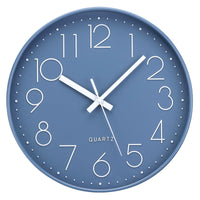 1 x RAW Customer Returns ACCSHINE Wall Clock Without Ticking Noise Silent Modern 30cm Quartz Large Battery Operated Wall Clock Easy to Read for Room Home Kitchen Bedroom Office School Blue  - RRP €21.44